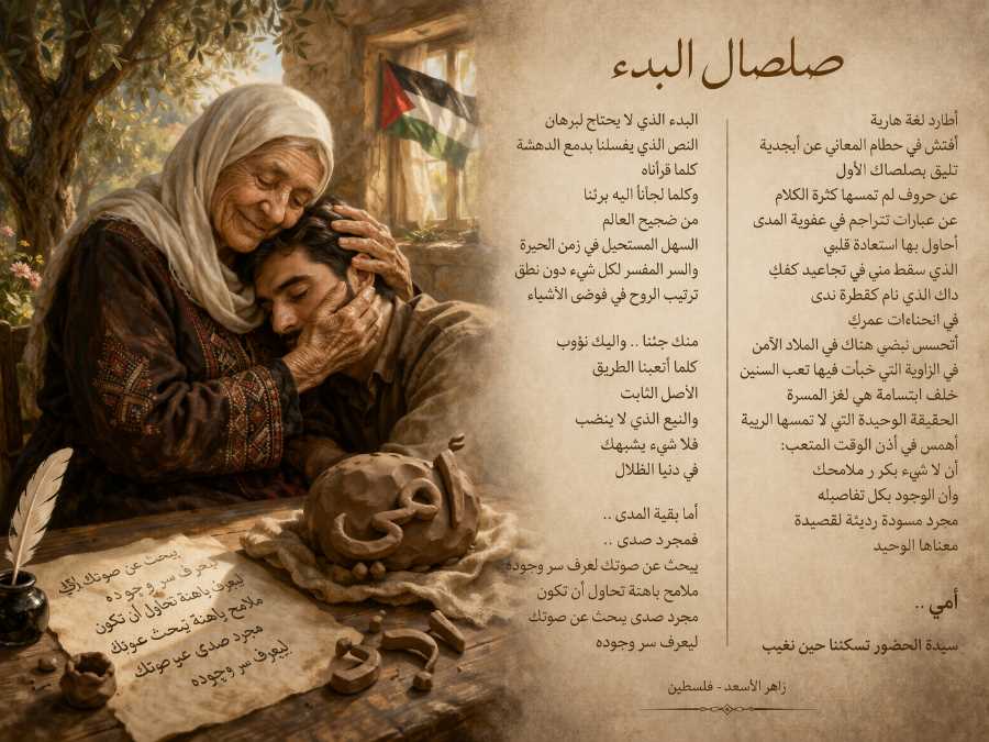 زاهر الأسعد / فلسطين: نصّ بعنوان “صلصال البدء”